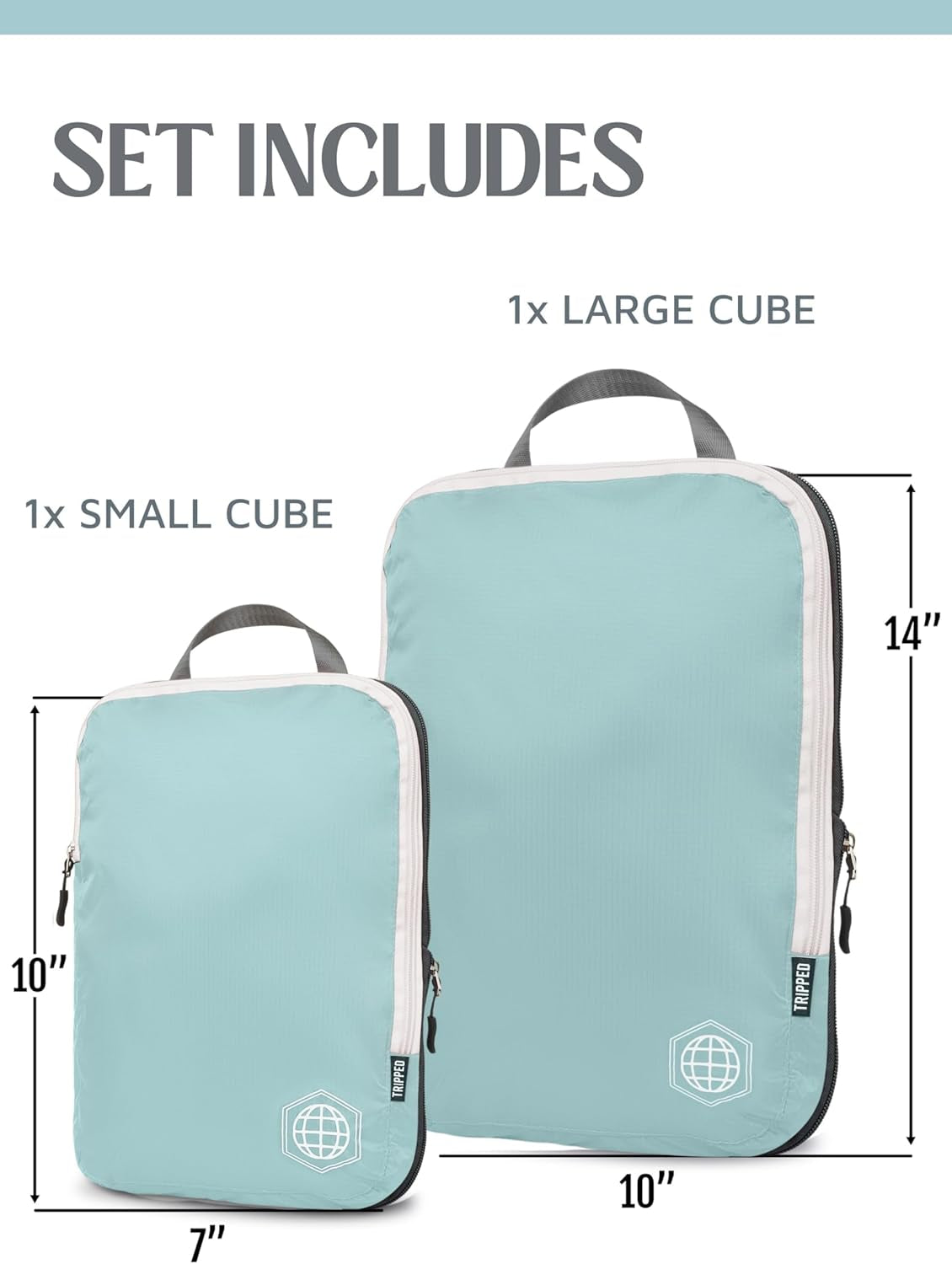 Compression Packing Cubes Set for Travel - Lightweight, Durable Clothes Organizer for Carry-On Luggage and Suitcases by