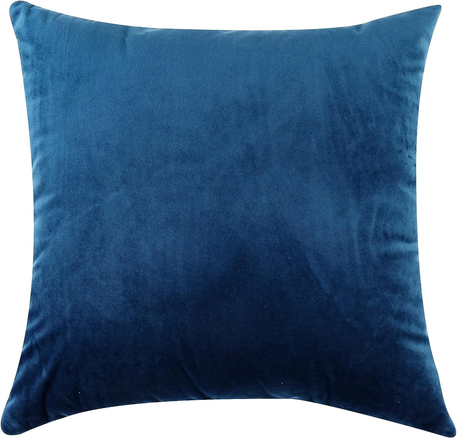Decorative Throw Pillow Covers Velvet 18X18 Inch Pack of 2 Blue Cushion Covers Soft for Couch Sofa Bedroom Living Room Outdoor