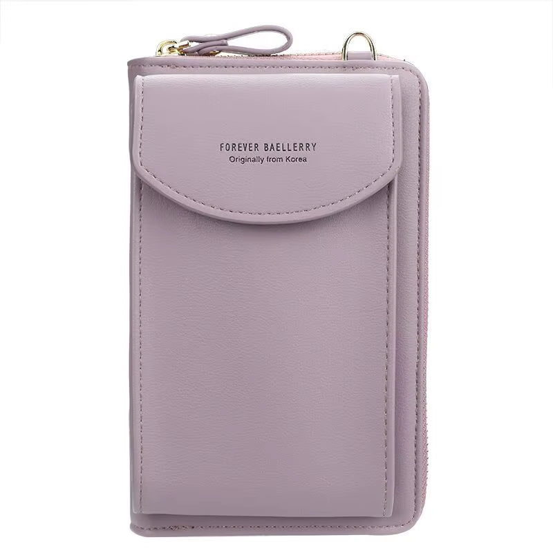 Elegance On-the-Go – Luxe PU Leather Crossbody Shoulder Bag with Phone & Card Organizer